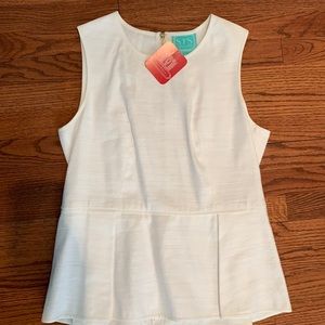 Sail to Sable basketweave peplum top